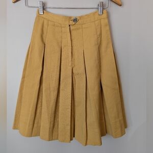 Vintage Kerry- Teen Simpson-Sears Midi Skirts Teens Pleated Mustered Yellow